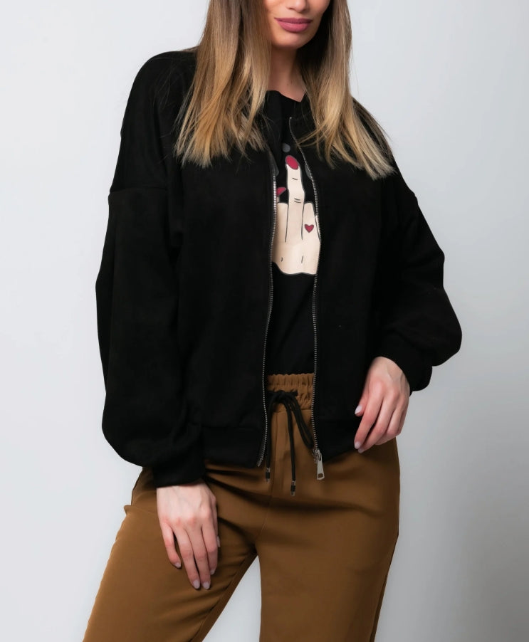 Luciana | Chaqueta Bomber de Ante