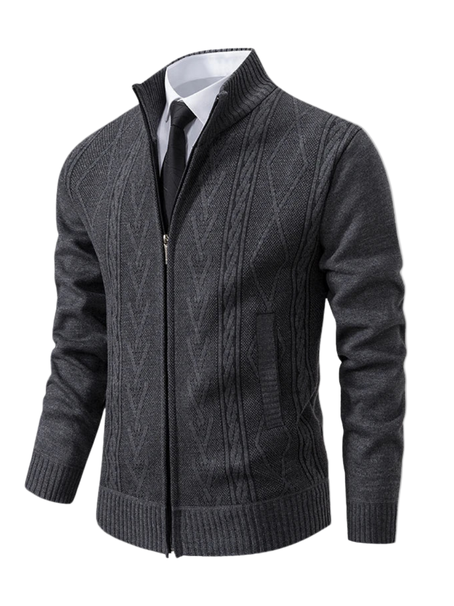 LANGLEY | Cárdigan de punto con cremallera