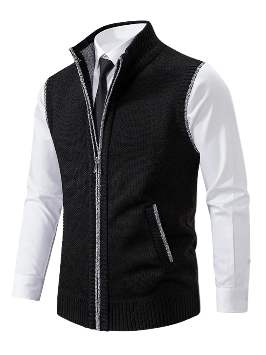 MILTON | Chaleco de punto con cremallera